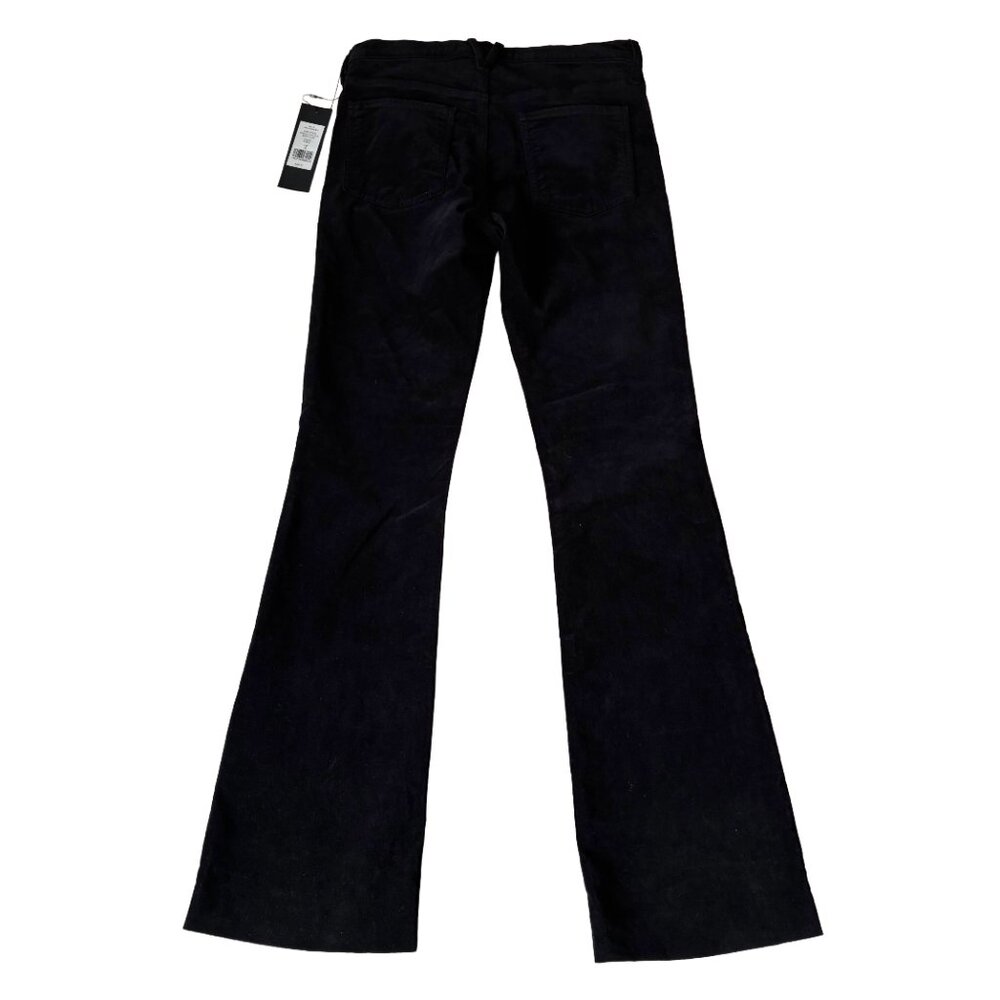 Veronica Beard "Beverly" Skinny Flare High Rise Black Velvet Pants - Picture 2 of 4